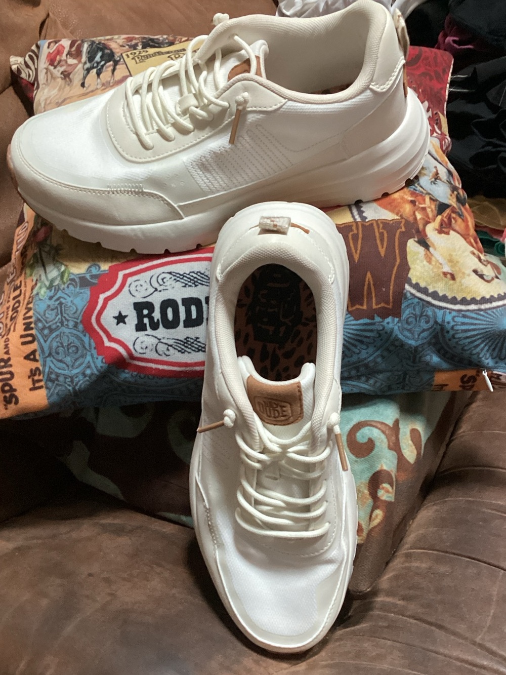 Hey Dude Women's Cream Scirocco Alta Size 9 - Picture 3 of 5
